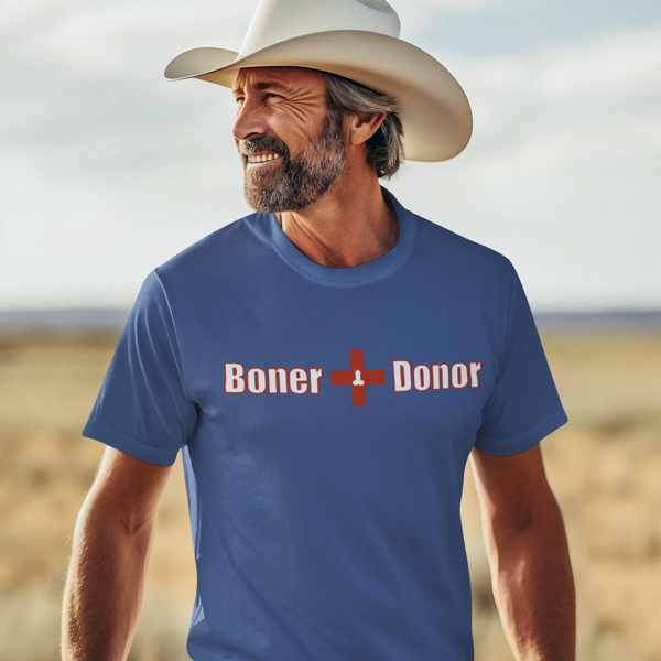 Boner Donor — Funny Cheeky Triblend T-Shirt | JonesTees