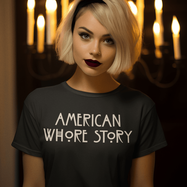American Whore Story, Triblend T-shirt - JonesTees