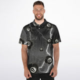 Angel Holding 8Ball, Lightning and 8 - balls, Polo Shirt - JonesTees