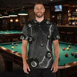 Angel Holding 8Ball, Lightning and 8 - balls, Polo Shirt - JonesTees