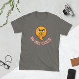 Angry Shooshing Emoji with No One Cares!, Cotton Unisex T-shirt - JonesTees