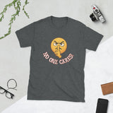 Angry Shooshing Emoji with No One Cares!, Cotton Unisex T-shirt - JonesTees