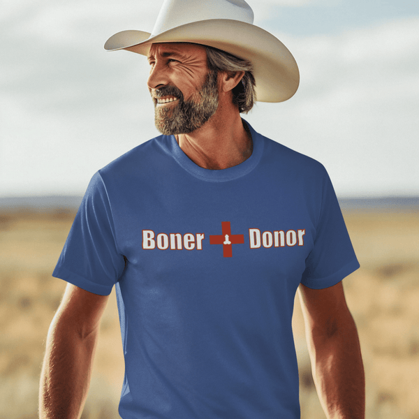 Boner Donor — Funny Cheeky Triblend T-Shirt | JonesTees - JonesTees