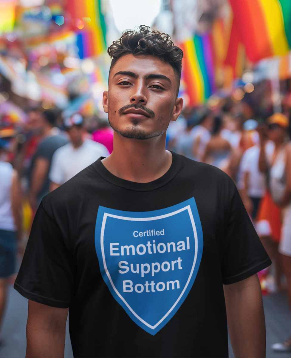 Certified Emotional Support Bottom — Funny Cotton T-Shirt | JonesTees - JonesTees