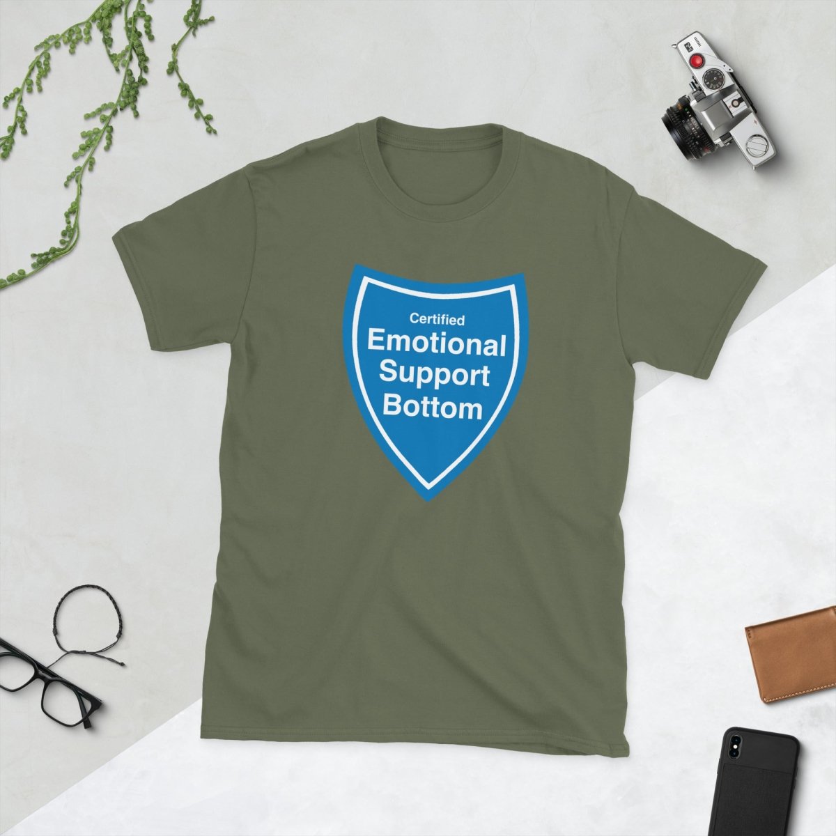 Certified Emotional Support Bottom — Funny Cotton T-Shirt | JonesTees - JonesTees