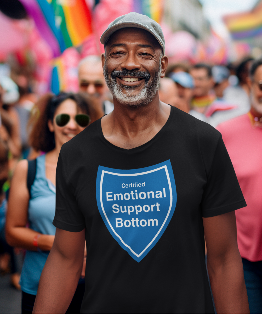 Certified Emotional Support Bottom — Funny Triblend T-Shirt | JonesTees - JonesTees