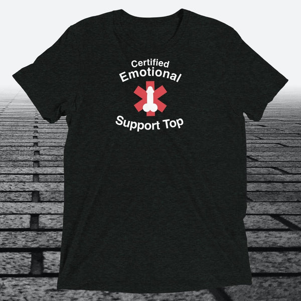 Certified Emotional Support Top — Funny Triblend T-Shirt | JonesTees - JonesTees