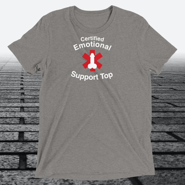 Certified Emotional Support Top — Funny Triblend T-Shirt | JonesTees - JonesTees