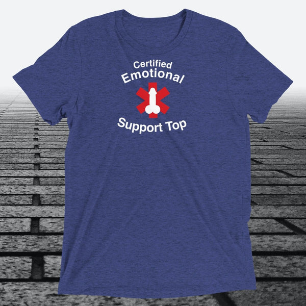 Certified Emotional Support Top — Funny Triblend T-Shirt | JonesTees - JonesTees