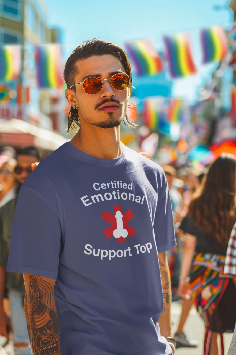 Certified Emotional Support Top — Funny Triblend T-Shirt | JonesTees - JonesTees