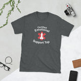 Certified Emotional Support Top, Unisex Cotton T-Certified Emotional Support Top — Funny Cotton T-Shirt | JonesTees - JonesTees