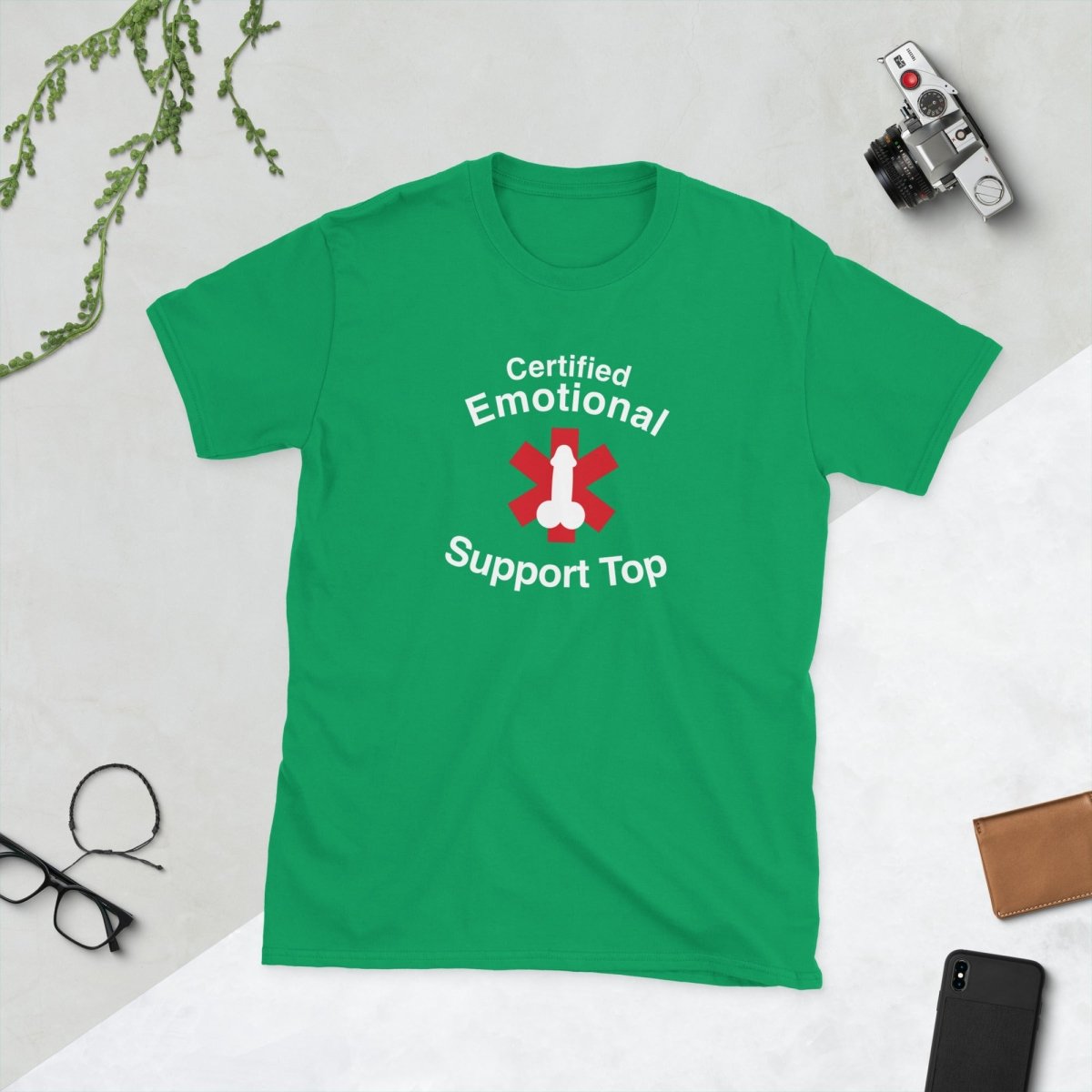 Certified Emotional Support Top, Unisex Cotton T-Certified Emotional Support Top — Funny Cotton T-Shirt | JonesTees - JonesTees
