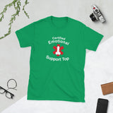 Certified Emotional Support Top, Unisex Cotton T-Certified Emotional Support Top — Funny Cotton T-Shirt | JonesTees - JonesTees