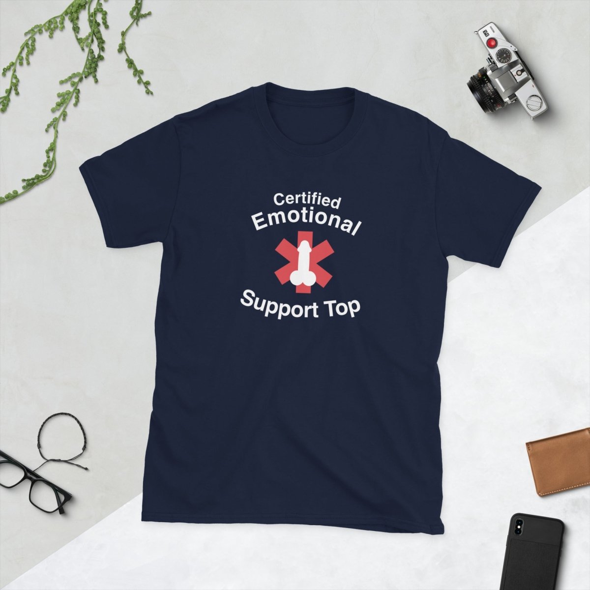 Certified Emotional Support Top, Unisex Cotton T-Certified Emotional Support Top — Funny Cotton T-Shirt | JonesTees - JonesTees