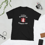 Certified Emotional Support Top, Unisex Cotton T-Certified Emotional Support Top — Funny Cotton T-Shirt | JonesTees - JonesTees
