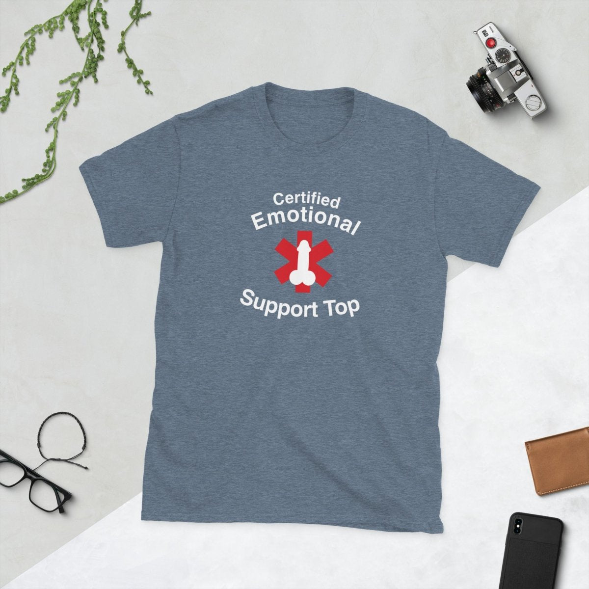 Certified Emotional Support Top, Unisex Cotton T-Certified Emotional Support Top — Funny Cotton T-Shirt | JonesTees - JonesTees