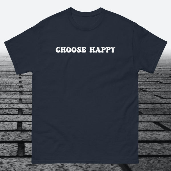 Choose Happy, Cotton T-shirt - JonesTees