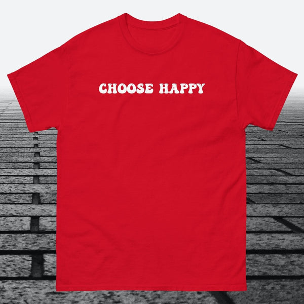 Choose Happy, Cotton T-shirt - JonesTees
