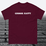 Choose Happy, Cotton T-shirt - JonesTees