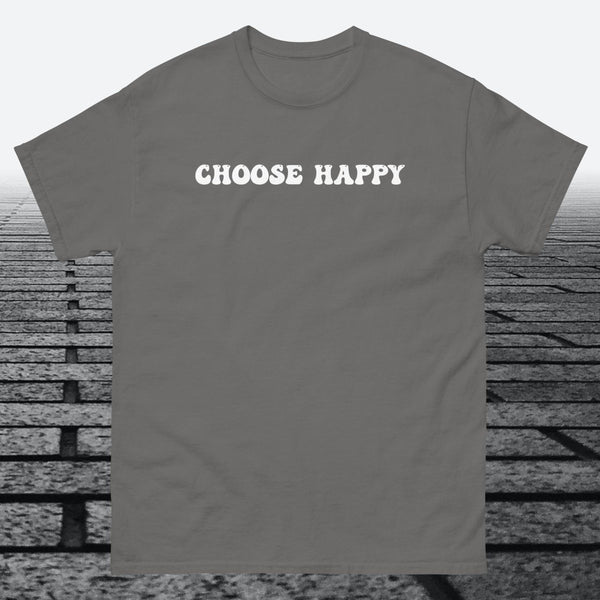 Choose Happy, Cotton T-shirt - JonesTees