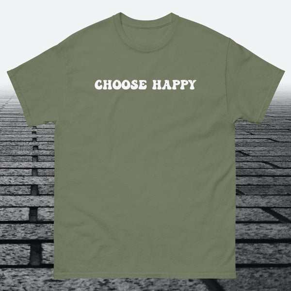 Choose Happy, Cotton T-shirt - JonesTees