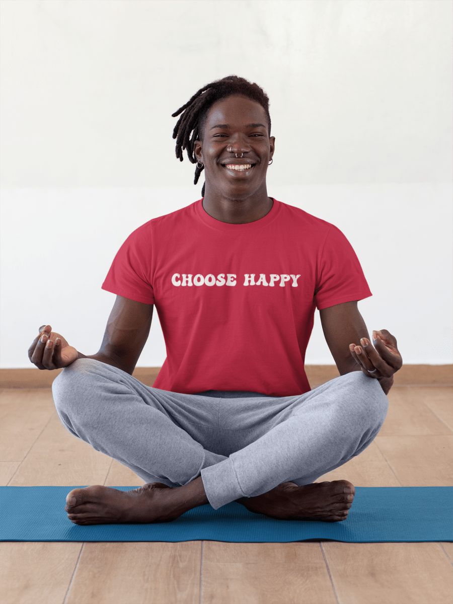 Choose Happy, Cotton T-shirt - JonesTees