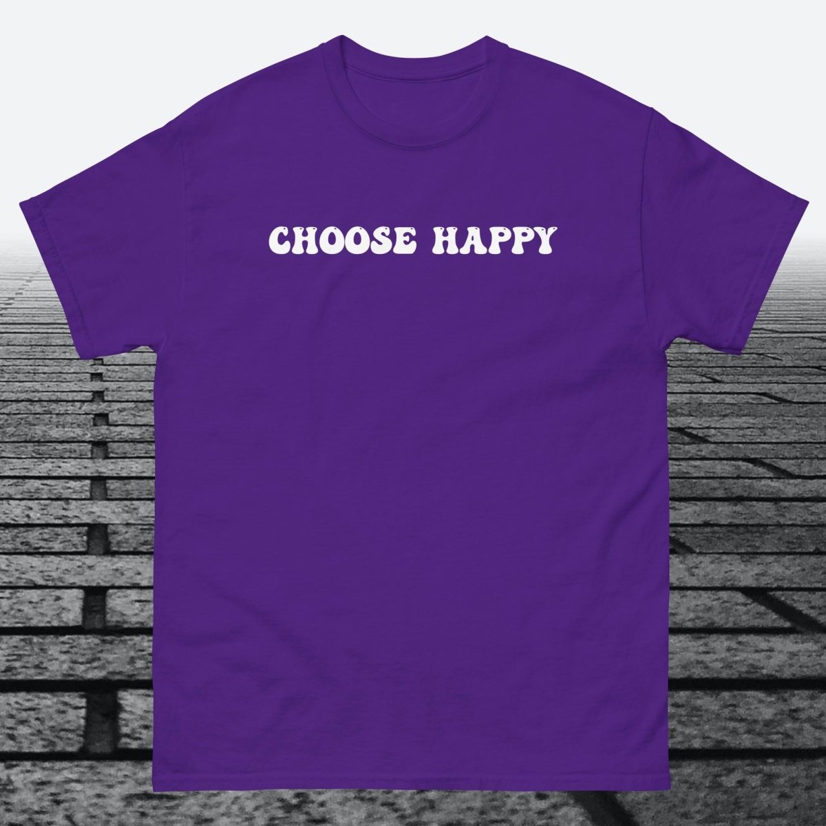 Choose Happy, Cotton T-shirt - JonesTees
