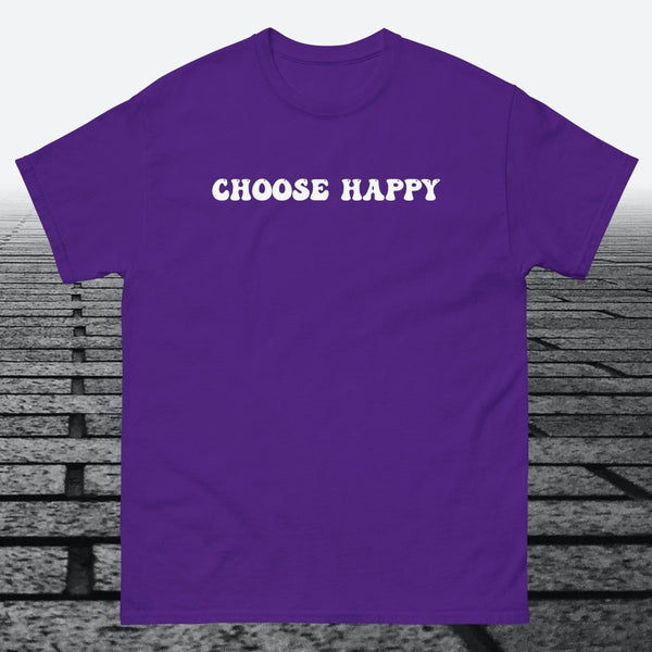 Choose Happy, Cotton T-shirt - JonesTees