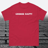 Choose Happy, Cotton T-shirt - JonesTees