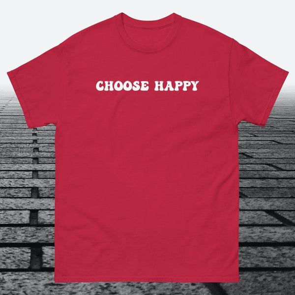 Choose Happy, Cotton T-shirt - JonesTees