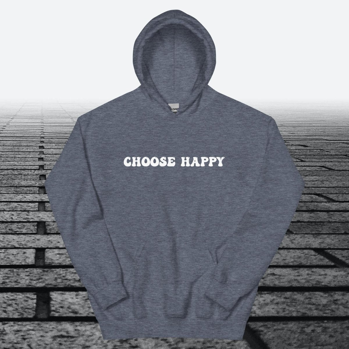 Choose Happy, Hoodie Sweatshirt - JonesTees