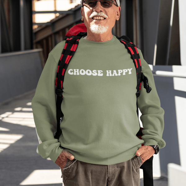 Choose Happy, Sweatshirt - JonesTees