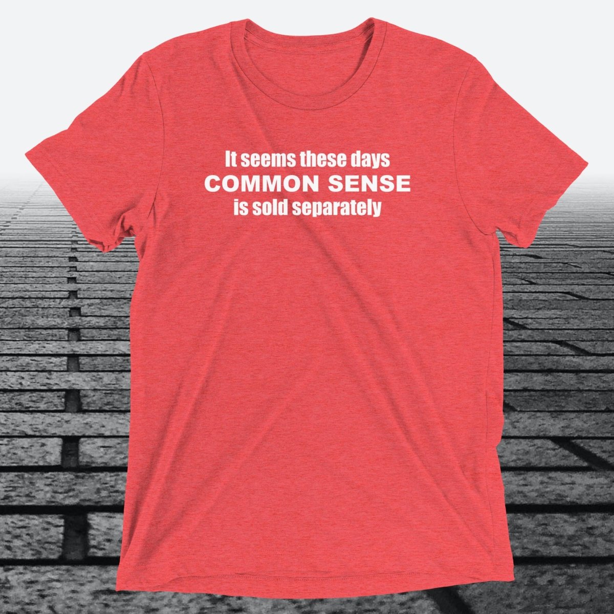 Common Sense T-Shirt — Funny Novelty Graphic Tee | Triblend Tee - JonesTees