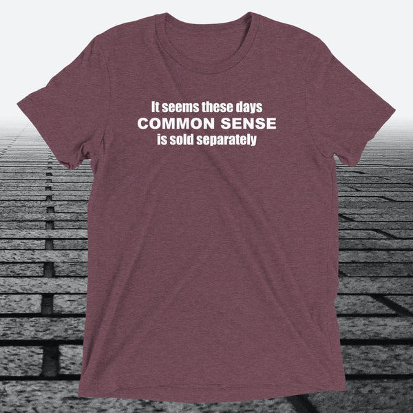 Common Sense T-Shirt — Funny Novelty Graphic Tee | Triblend Tee - JonesTees