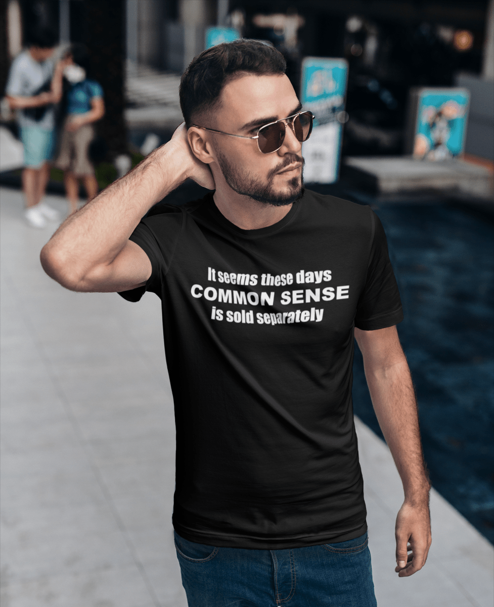 Common Sense T-Shirt — Funny Novelty Graphic Tee | Triblend Tee - JonesTees