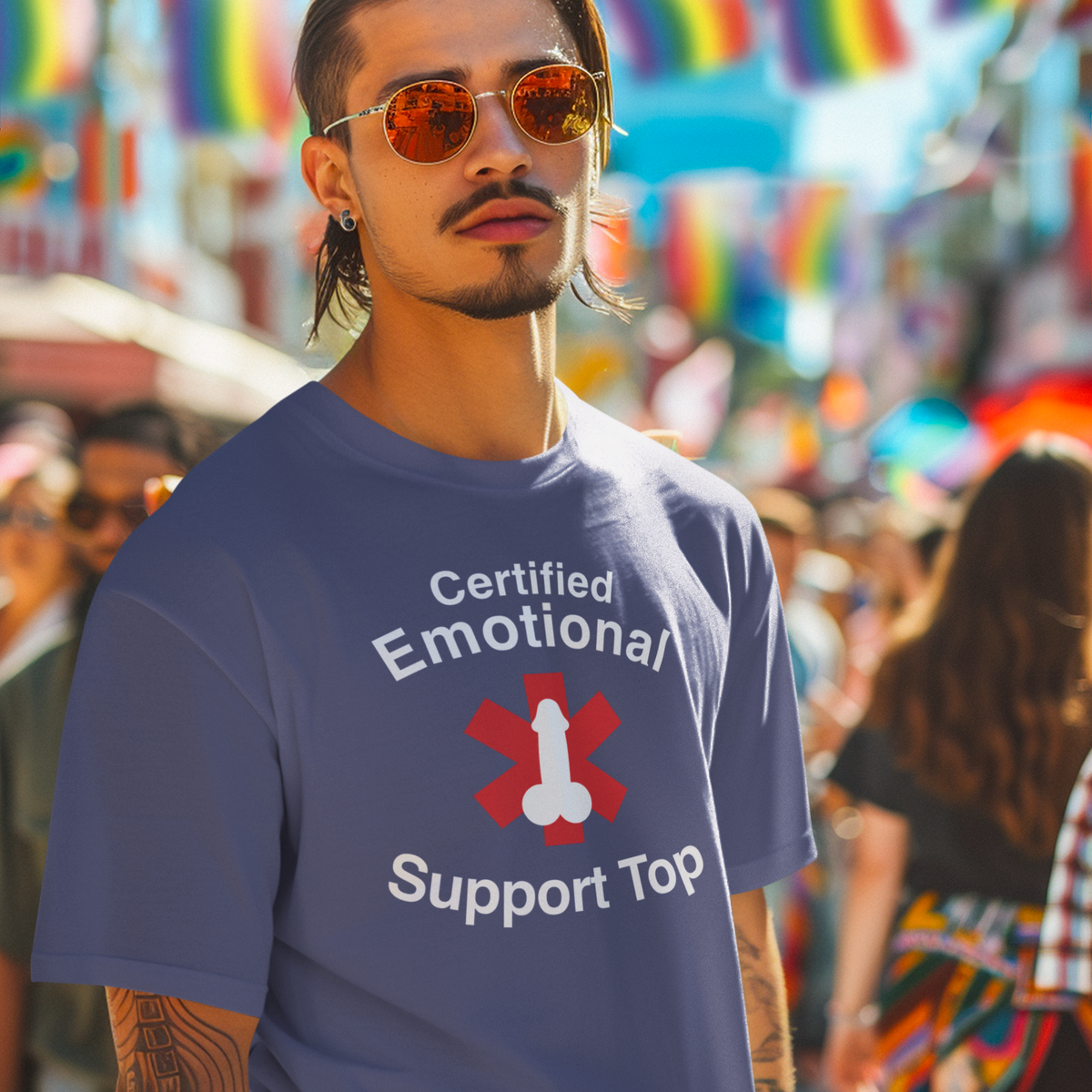 Certified Emotional Support Top — Funny Triblend T-Shirt | JonesTees