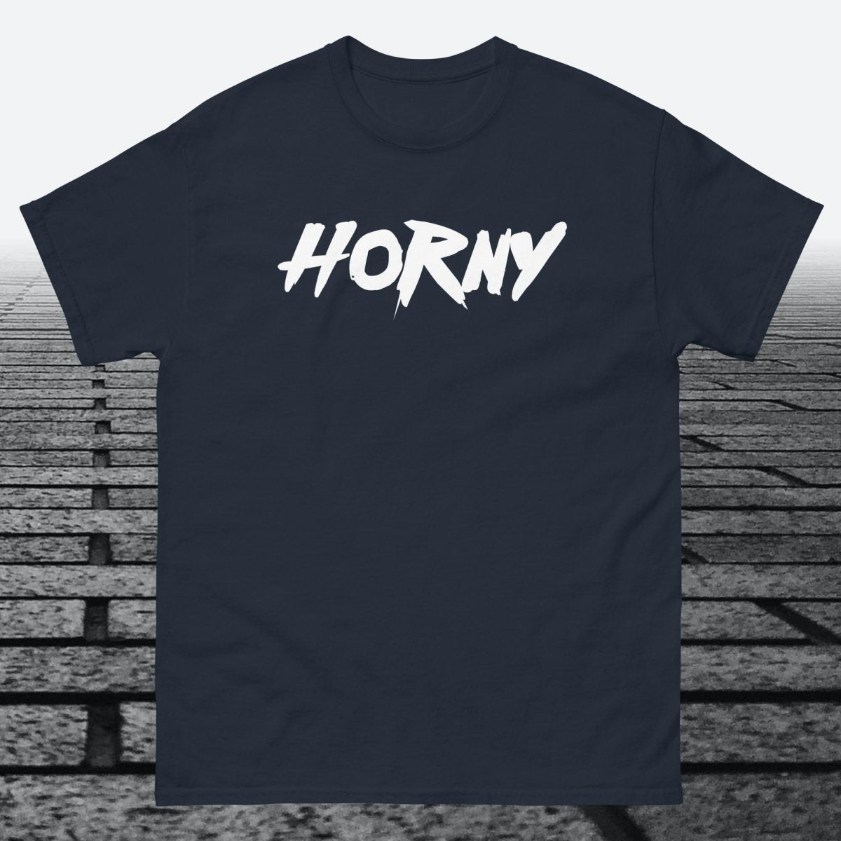 Horny, Cotton T-shirt - JonesTees