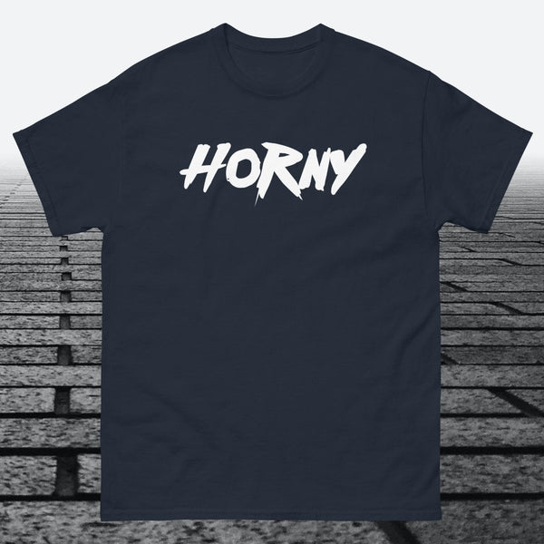 Horny, Cotton T-shirt - JonesTees