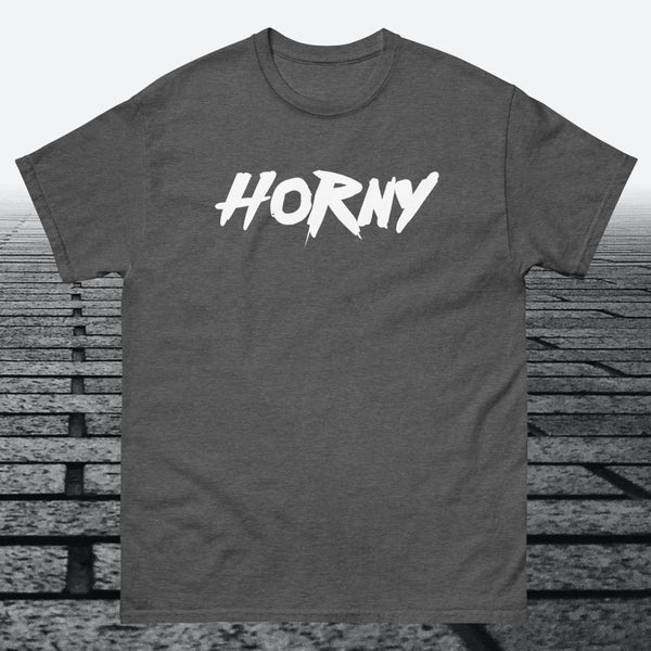 Horny, Cotton T-shirt - JonesTees