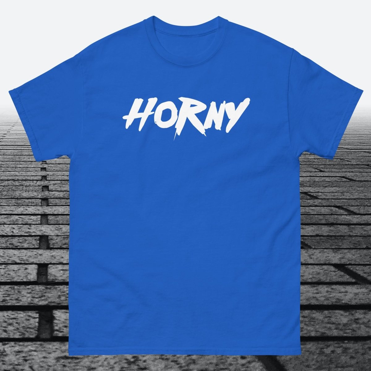 Horny, Cotton T-shirt - JonesTees