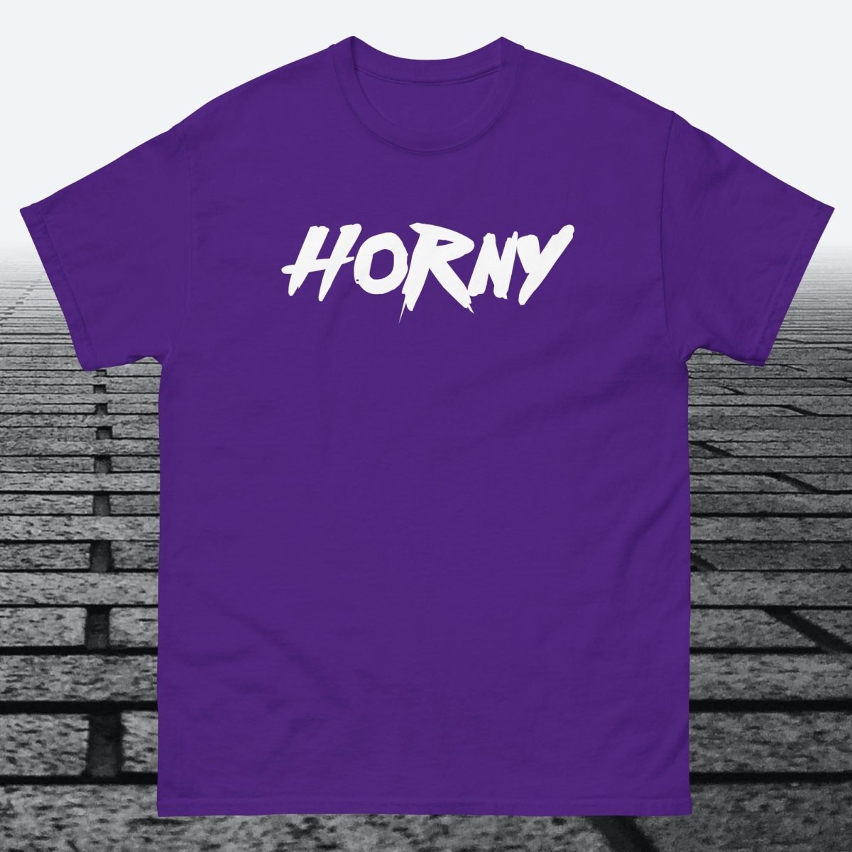 Horny, Cotton T-shirt - JonesTees