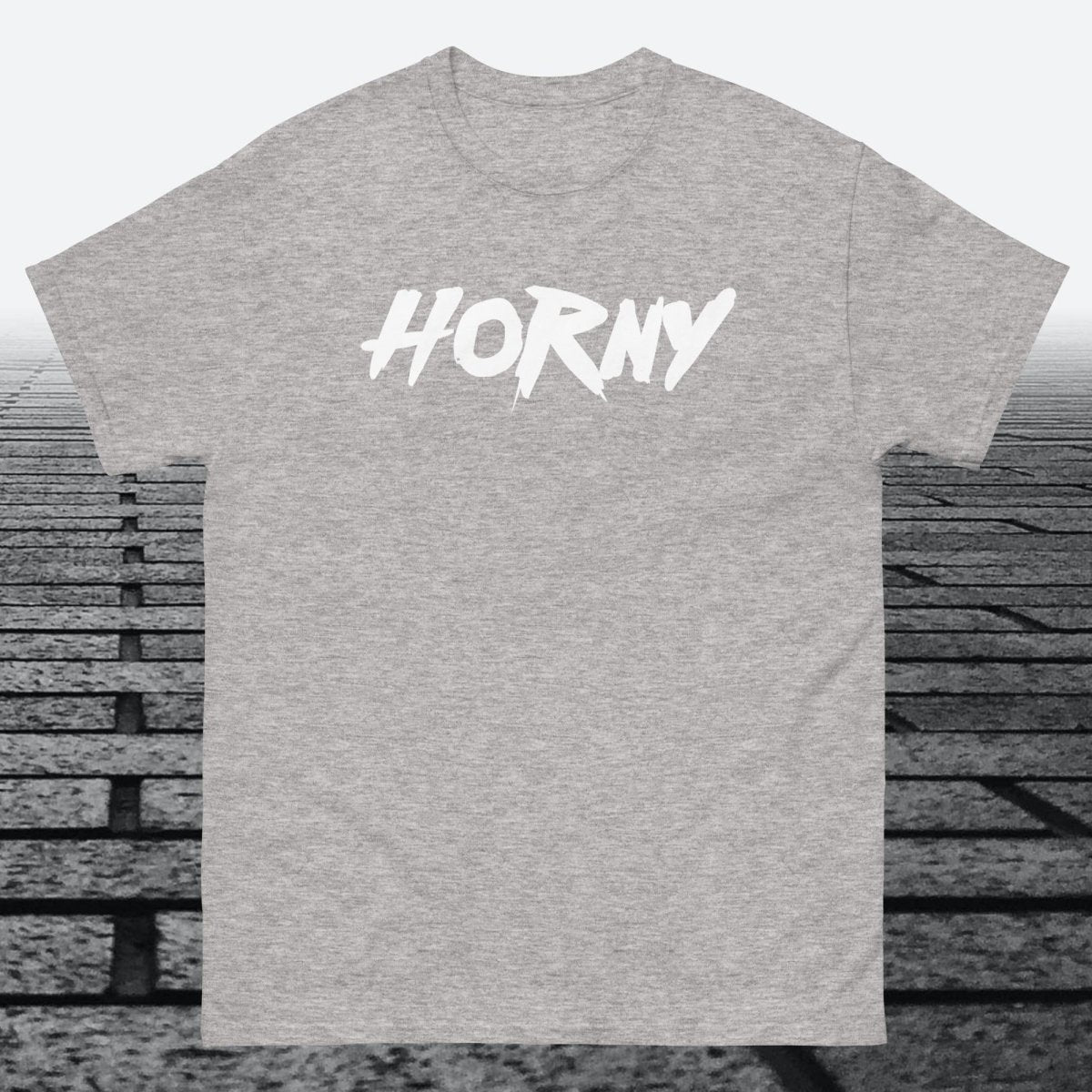 Horny, Cotton T-shirt - JonesTees