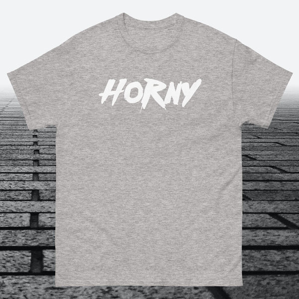 Horny, Cotton T-shirt - JonesTees