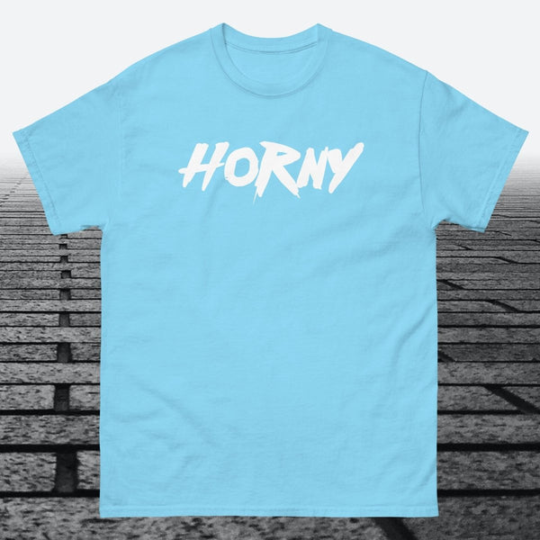 Horny, Cotton T-shirt - JonesTees