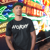Horny, Cotton T-shirt - JonesTees