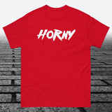 Horny, Cotton T-shirt - JonesTees