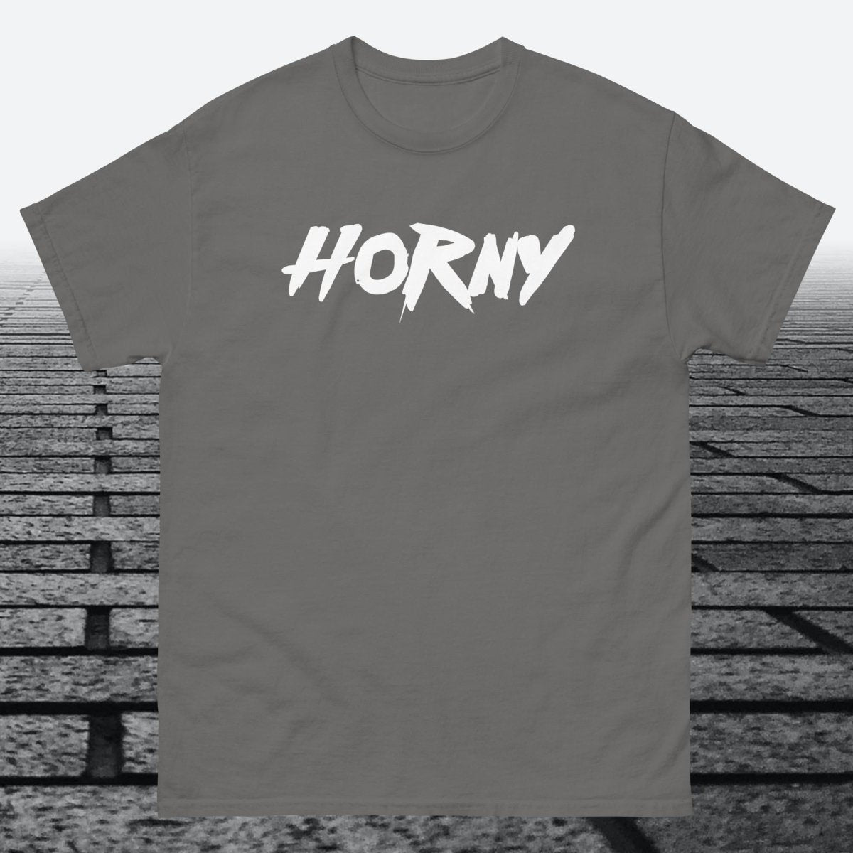 Horny, Cotton T-shirt - JonesTees