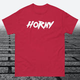 Horny, Cotton T-shirt - JonesTees