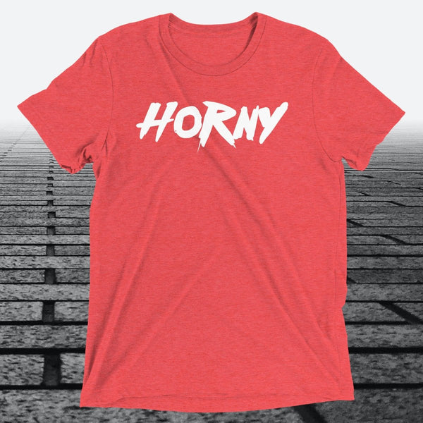Horny, Triblend T-shirt - JonesTees