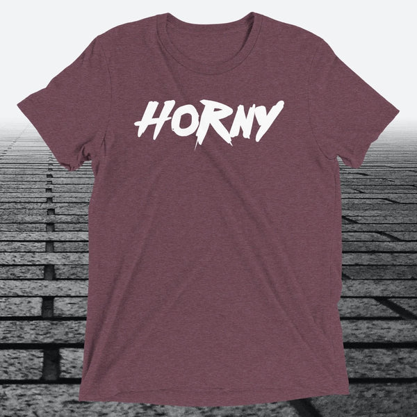 Horny, Triblend T-shirt - JonesTees